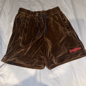 Native language Co velour shorts